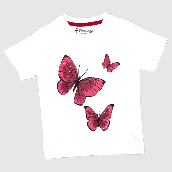T-Shirt Maroon Butterfly