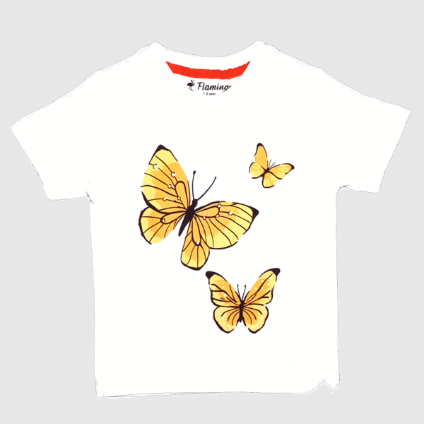 T-Shirt Yellow Butterfly
