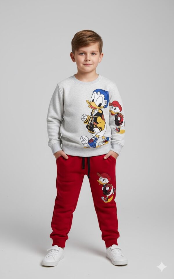 Track Suit - Donald Duck - Oatmeal & Red