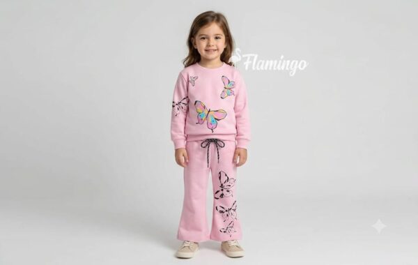 Track Suit - Butterfly - Baby Pink