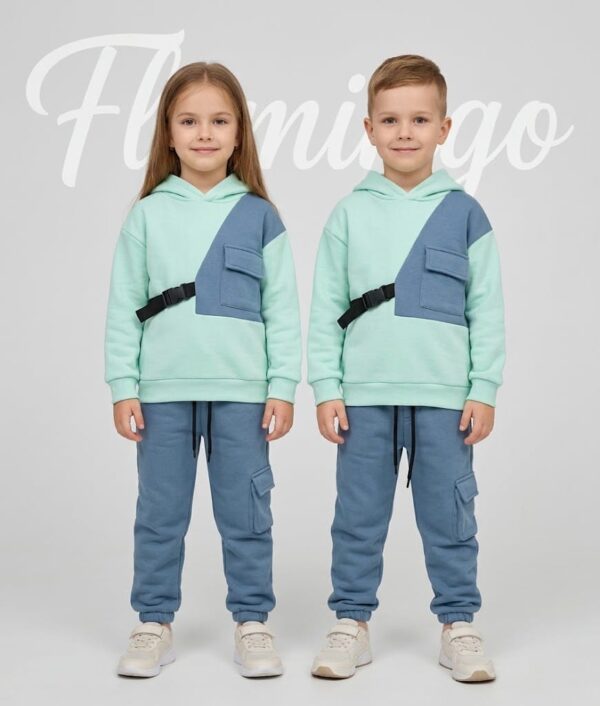 Track Suit - Los Angeles - Mint Green & Slate Blue